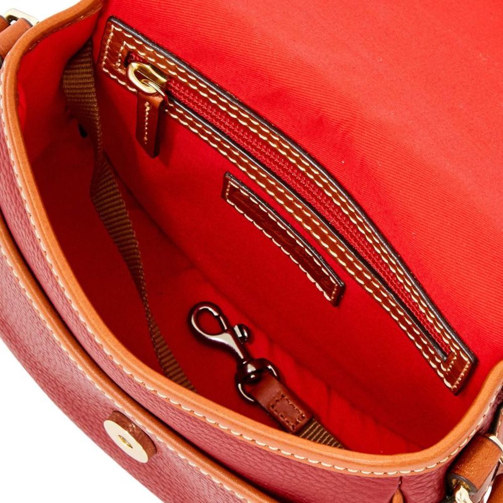 Dooney & Bourke Pebble Grain Hallie Shoulder Bag - Wine - Picture 3 of 4